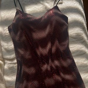 Glamorous Black Dress with Red Sequins